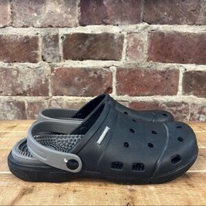 ACU Air Men's Black & Gray Slip On Rubber Clogs Sz 11